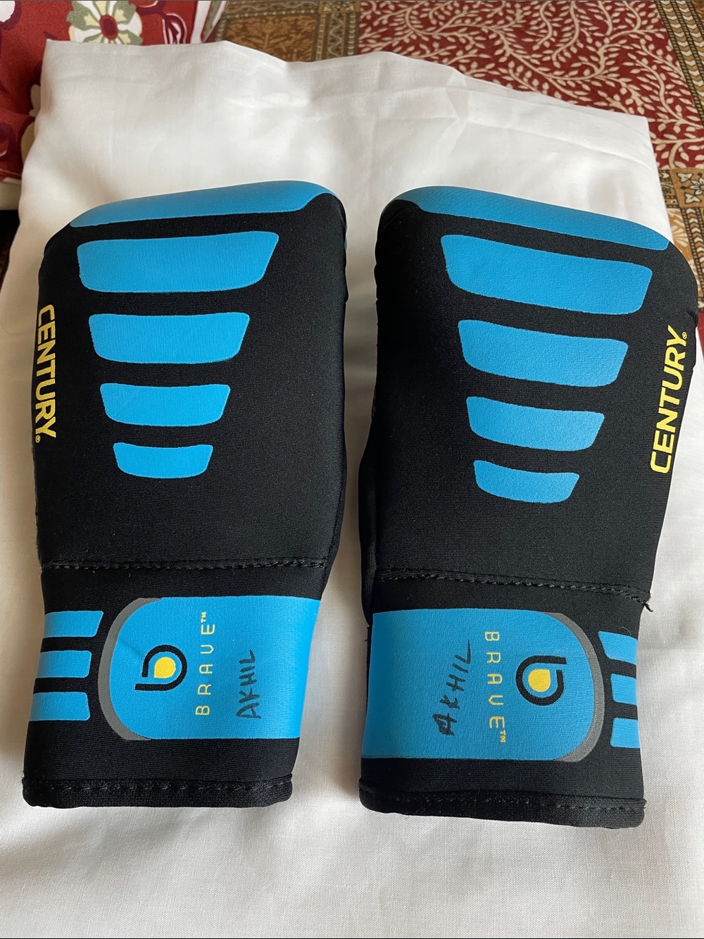 Century Kids Boxing Gloves in Black & Blue - Brave Series